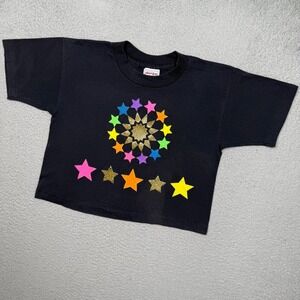 Vintage 90s Jacques Morét Central Starburst Mandala Crop Top T-shirt